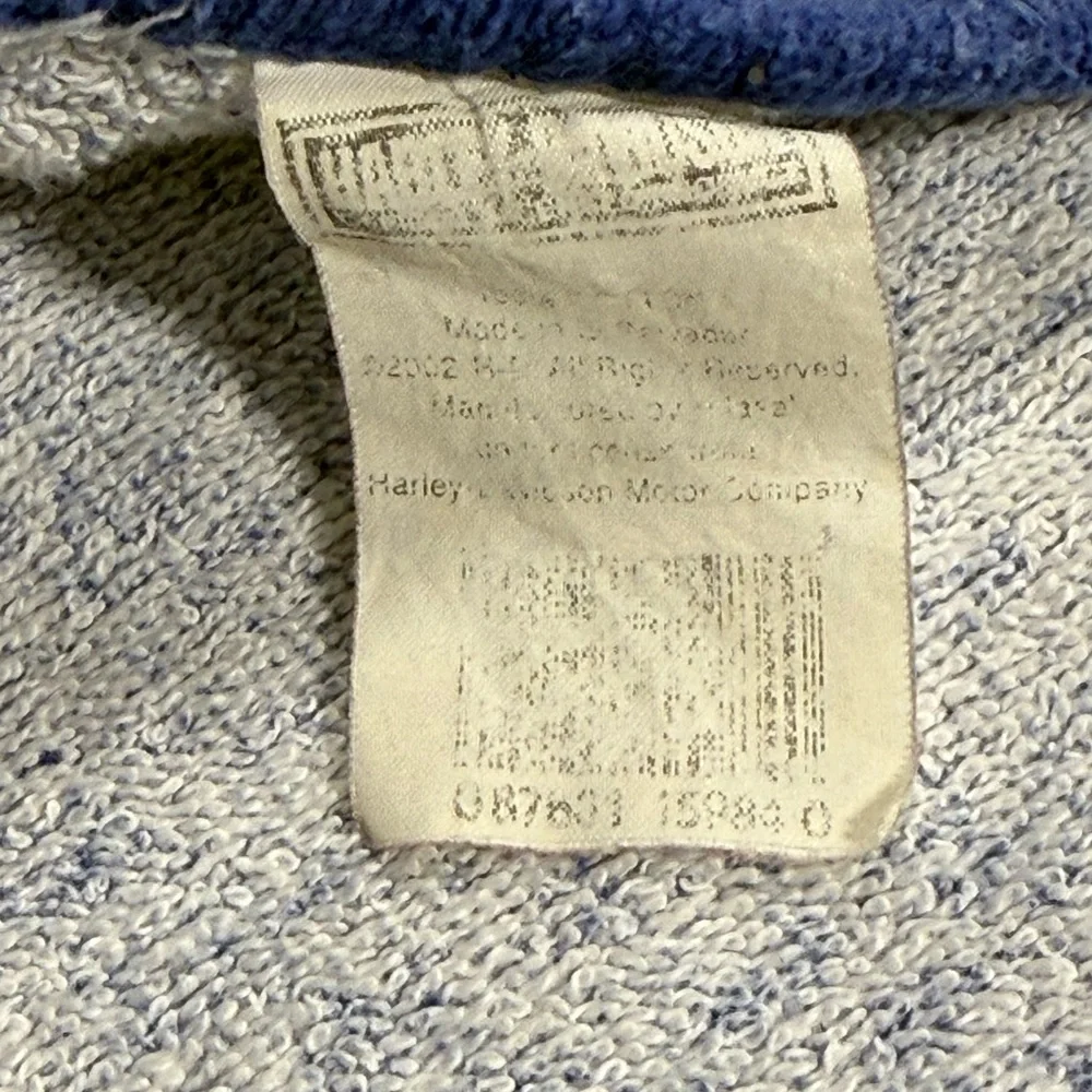VTG 2002 Harley-Davidson American Pride Eagle Flag Beach Bath Towel Blue USA